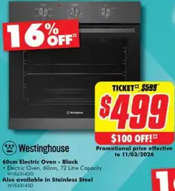 The Good Guys Electric oven offer