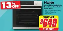 The Good Guys 500 series built-in oven 7 functions air fry steam assist offer