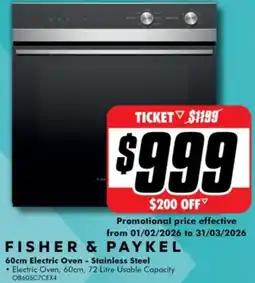 The Good Guys Electric oven stainless steel offer