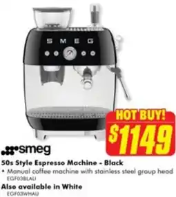 The Good Guys Style espresso machine black offer