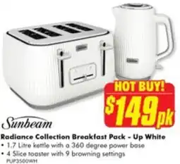 The Good Guys Radiance collection breakfast pack up white offer