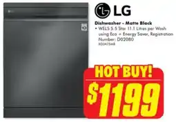 The Good Guys Dishwasher matte black offer