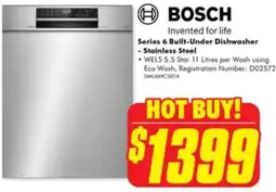 The Good Guys Series 6 built-under dishwasher stainless steel offer