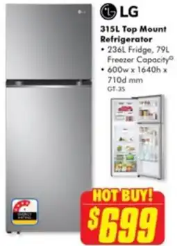 The Good Guys Top mount refrigerator offer