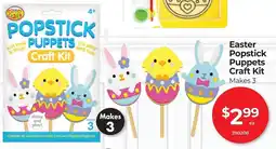 Red Dot Easter popstick puppets craft kit offer
