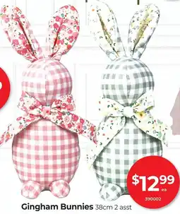 Red Dot Gingham bunnies offer