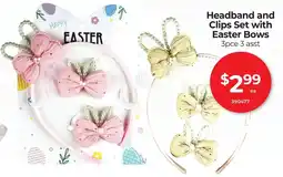 Red Dot Headband and clips set with easter bows offer