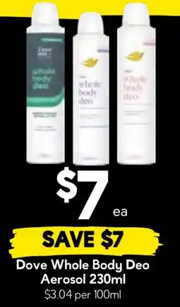 Drakes Dove whole body deo aerosol offer