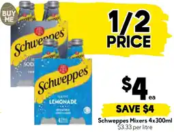 Drakes Schweppes mixers offer