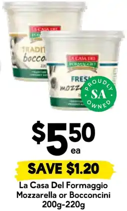 Drakes La casa del formaggio mozzarella or bocconcini offer