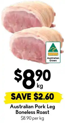 Drakes Australian pork leg boneless roast offer