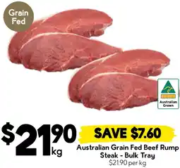 Drakes Australian grain fed beef rump steak bulk tray offer