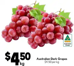 Drakes Australian dark grapes offer