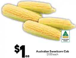 Drakes Australian sweetcorn cob offer