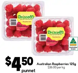 Drakes Australian raspberries offer