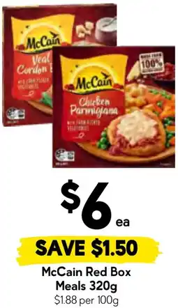 Drakes Mccain red box meals offer