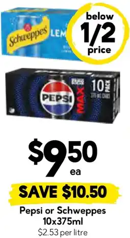 Drakes Pepsi or schweppes offer