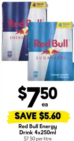 Drakes Red bull energy drink offer