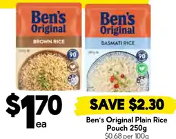 Drakes Ben's Original Plain Rice Pouch offer