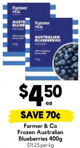 Drakes Farmer & co frozen australian blueberries offer