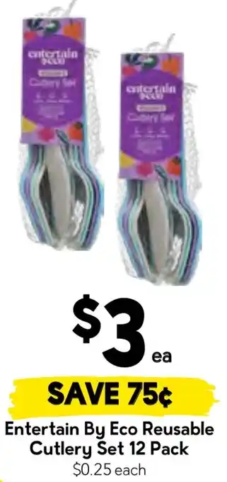 Drakes Entertain by eco reusable cutlery set offer