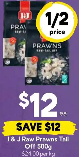 Drakes I & j raw prawns tail off offer