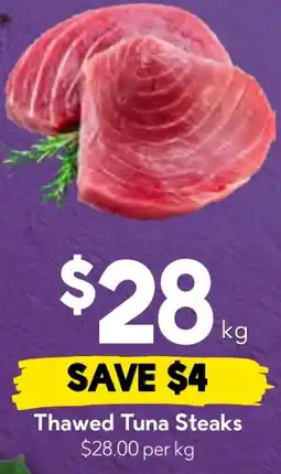 Drakes Thawed tuna steaks offer
