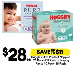Drakes Huggies skin protect nappies offer