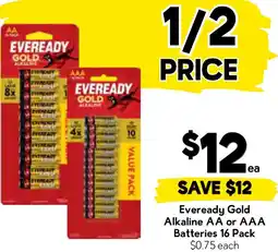 Drakes Eveready gold alkaline offer