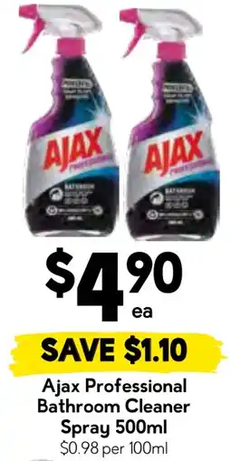 Drakes Ajax professional bathroom cleaner spray offer