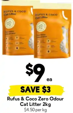 Drakes Rufus & coco zero odour cat litter offer