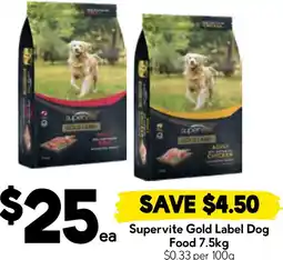 Drakes Supervite gold label dog food offer