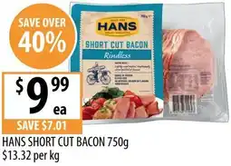 Supabarn Hans short cut bacon offer