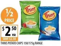 Supabarn Thins potato chips offer
