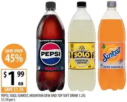 Supabarn Pepsi, solo, sunkist, mountain dew and 7up soft drink offer