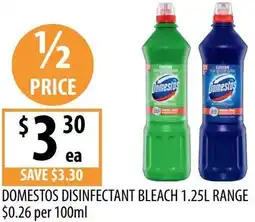 Supabarn Domestos disinfectant bleach offer