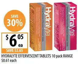 Supabarn Hydralyte effervescent tablets offer