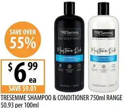 Supabarn Tresemme shampoo & conditioner offer