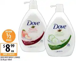 Supabarn Dove body wash offer