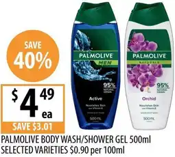 Supabarn Palmolive body wash/shower gel offer
