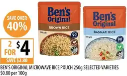Supabarn Ben's original microwave rice pouch offer