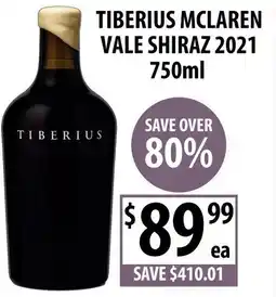 Supabarn Tiberius mclaren vale shiraz 2021 offer