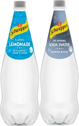 IGA Schweppes Soft Drinks, Mixers or Mineral Water 1.1 Litre Selected Varieties offer