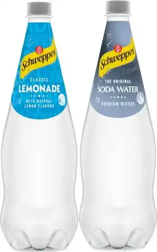 Schweppes Soft Drinks, Mixers or Mineral Water 1.1 Litre Selected Varieties