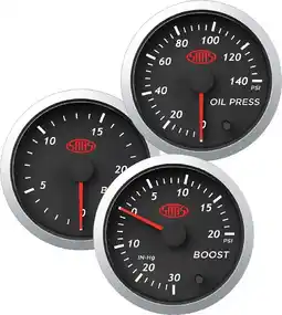 Autobarn 52mm Street Series Gauges Black offer