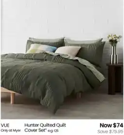 Myer VUE Hunter Quilted Quilt Cover Set offer