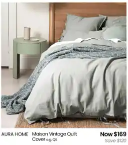 Myer AURA HOME Maison Vintage Quilt Cover offer
