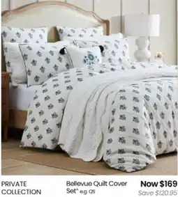 Myer PRIVATE COLLECTION Bellevue Quilt Cover Set offer