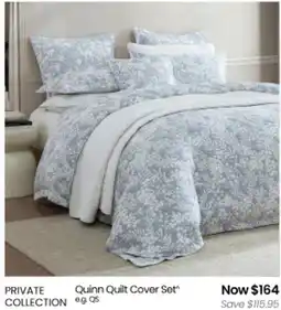 Myer PRIVATE COLLECTION Quinn Quilt Cover Set offer