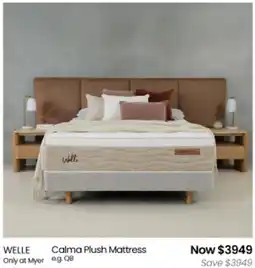 Myer WELLE Calma Plush Mattress offer